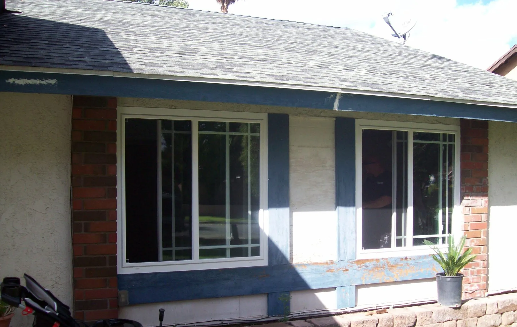 After: a single window replacement, from removal to finished install
